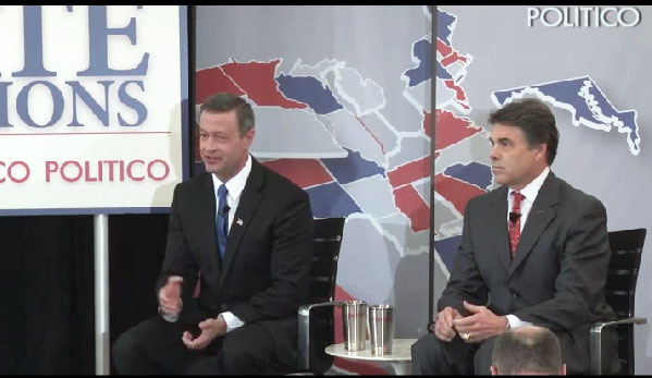Govs O'Malley and Perry at a Politico forum
