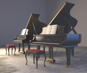 Steinway pianos. Photo by gordontarpley