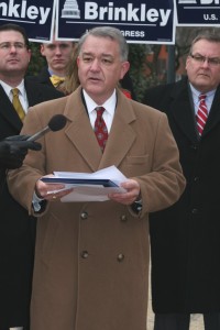 brinnkley announcing solo Sen. David Brinkley announces run for Congress.