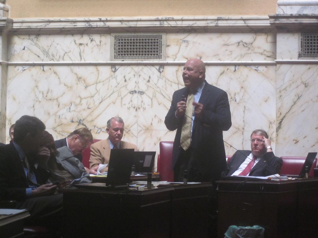 Senate Republican Leader E.J. Pipkin opposes tax hikes in floor debate.