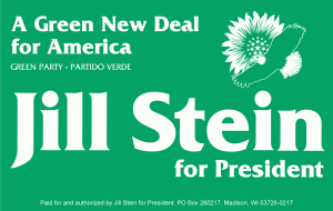 Jill Stein for president sign