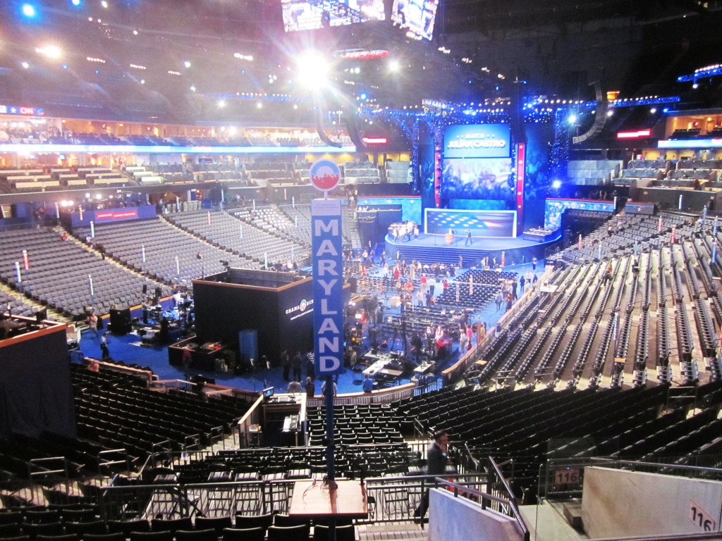 Maryland delegation seats at Time Warner Cable Arena in Charlotte.