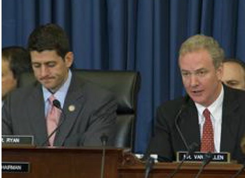 Rep. Chris Van Hollen, right, ranking member of House Budget Committee, served on the supercommittee with Budget Committee Chairman Paul Ryan, now the nominee for vice president. 