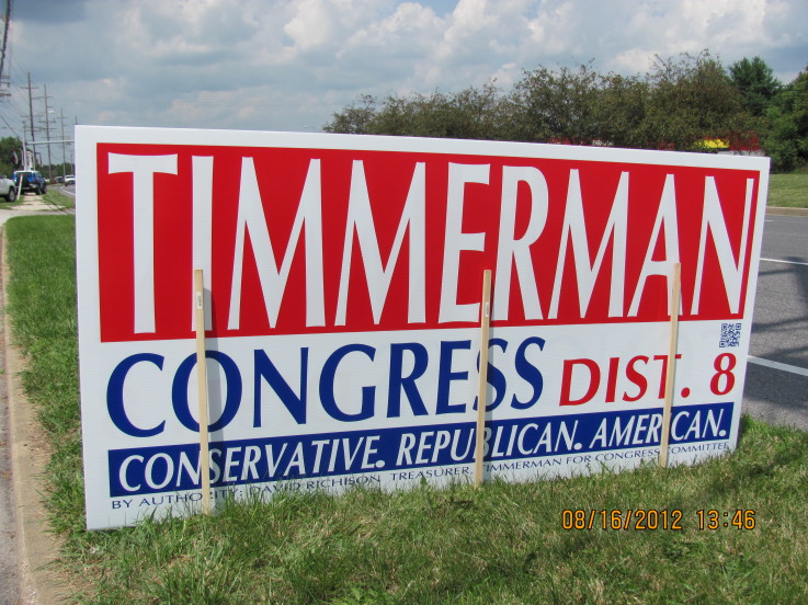 Timmerman for Congress sign