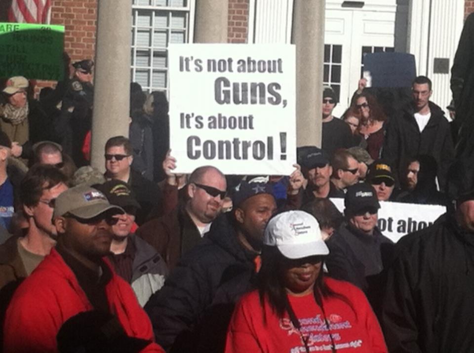 Gun rally not about guns about control