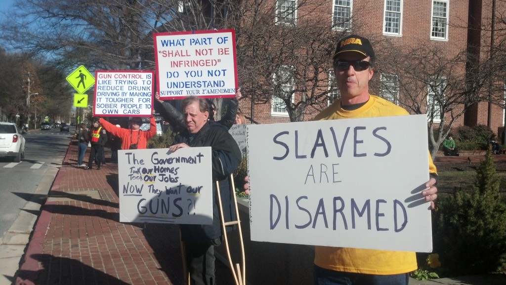 Gun rally signs