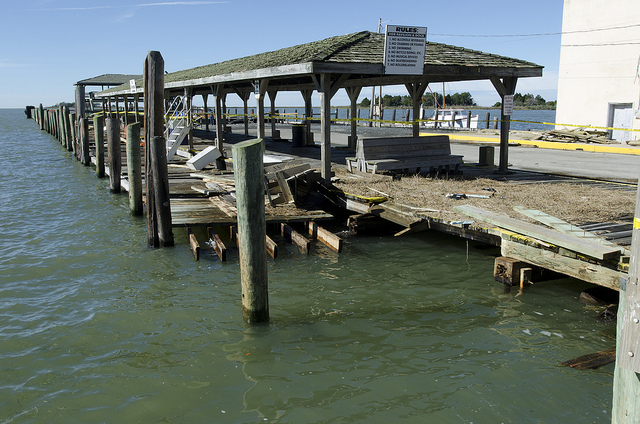 Crisfield dock Hurricane Sandy (By MdGovPics on Flickr)