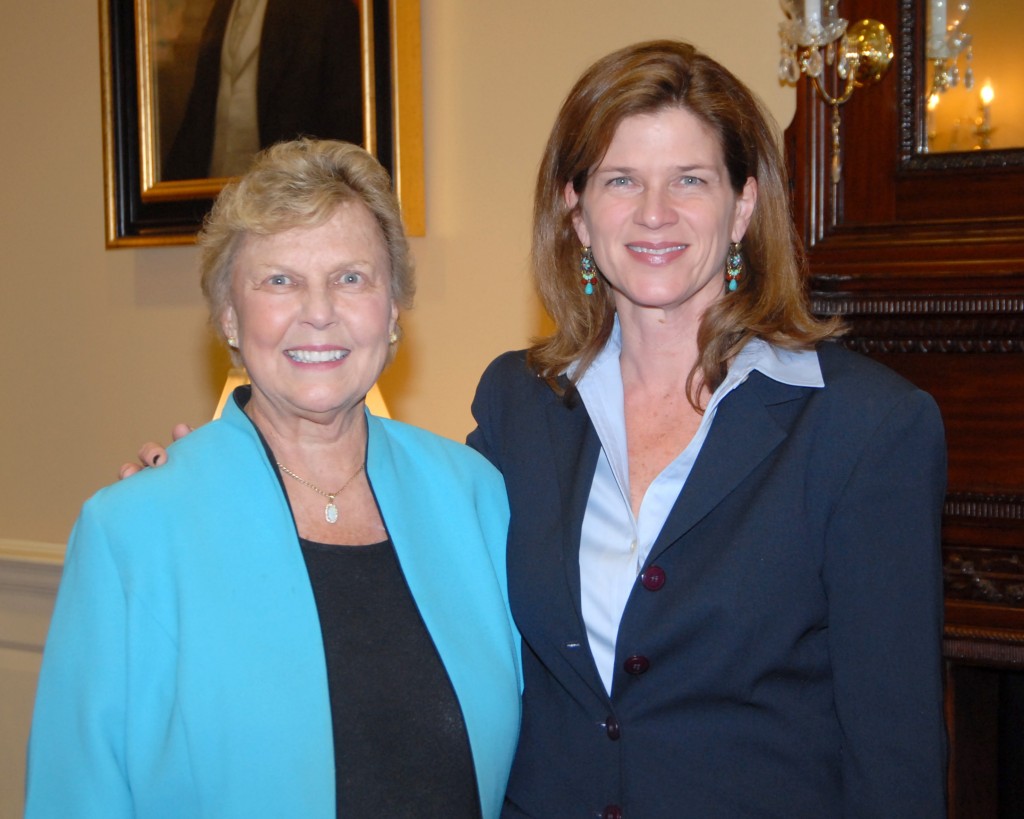 Audrey Scott with First Lady Katie O'Malley at Maryland Women's Hall of Fame induction ceremony, March 14, 2007.