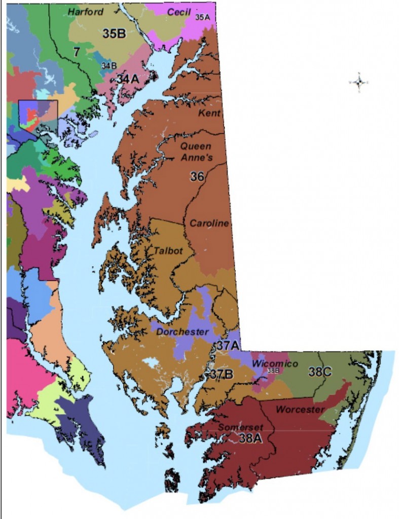 Eastern Shore Legislative Districts for 2014 election.