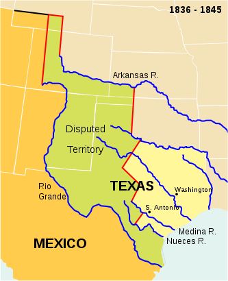 Republic of Texas map 1836
