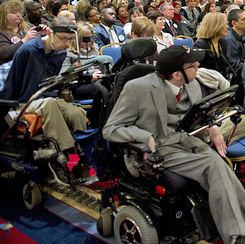 Some people with disabilities are able to advocate for themselves and others.