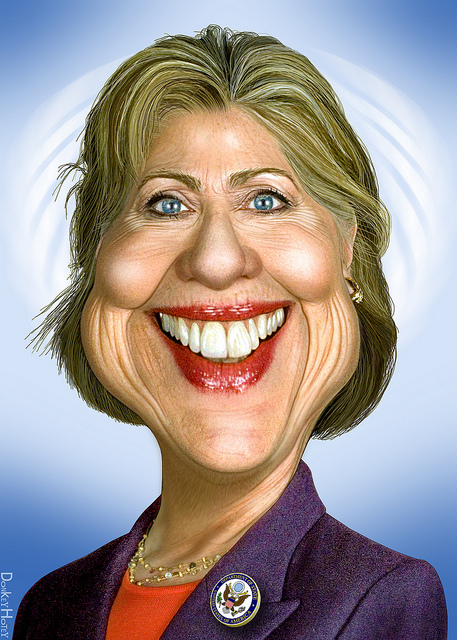 Hillary Clinton (By DonkeyHotey on Flickr Creative Commons)