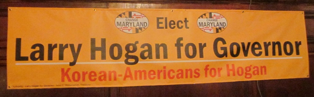Korean Americans for Hogan sign