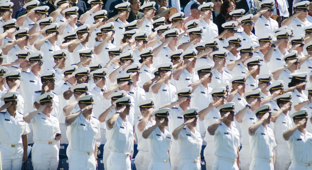 Naval academy salute