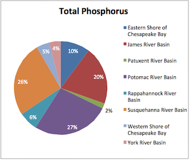 Phosphourus sounce by basin region