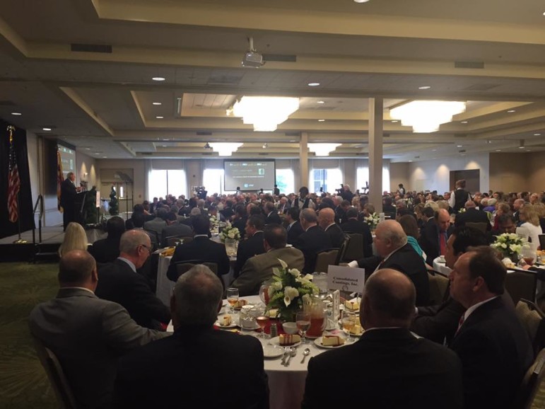 Gov. Hogan addresses MBRG luncheon. Photo by Governor's Office.