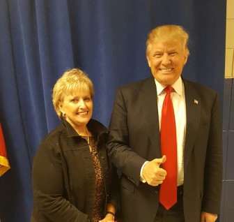 Denise Lovelady with Donald Trump in Berlin, Md., From Denise's Facebook page. 