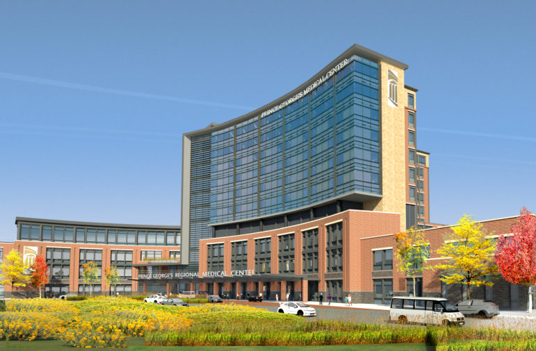 Rendering of proposed Prince George's County Regional Medical Center. 