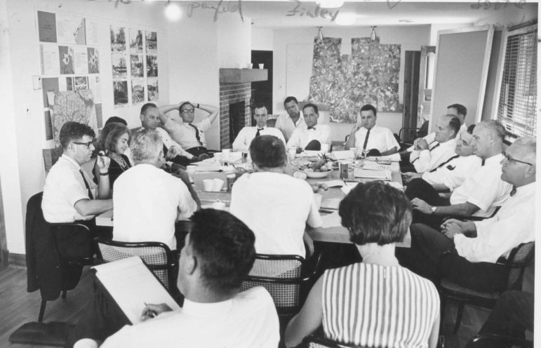 A work group of experts in 13 fields did the social planning for Columbia. Photo by Robert de Gast, courtesy of Columbia Archives. 