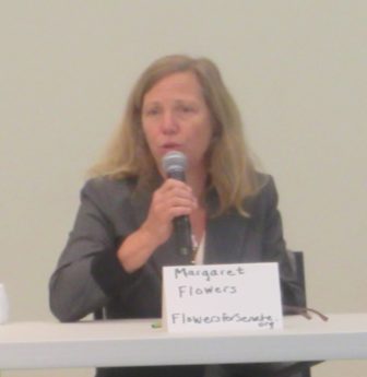 Dr. Margaret Flowers, Green Party candidate for Senate. MarylandReporter.com photo. 
