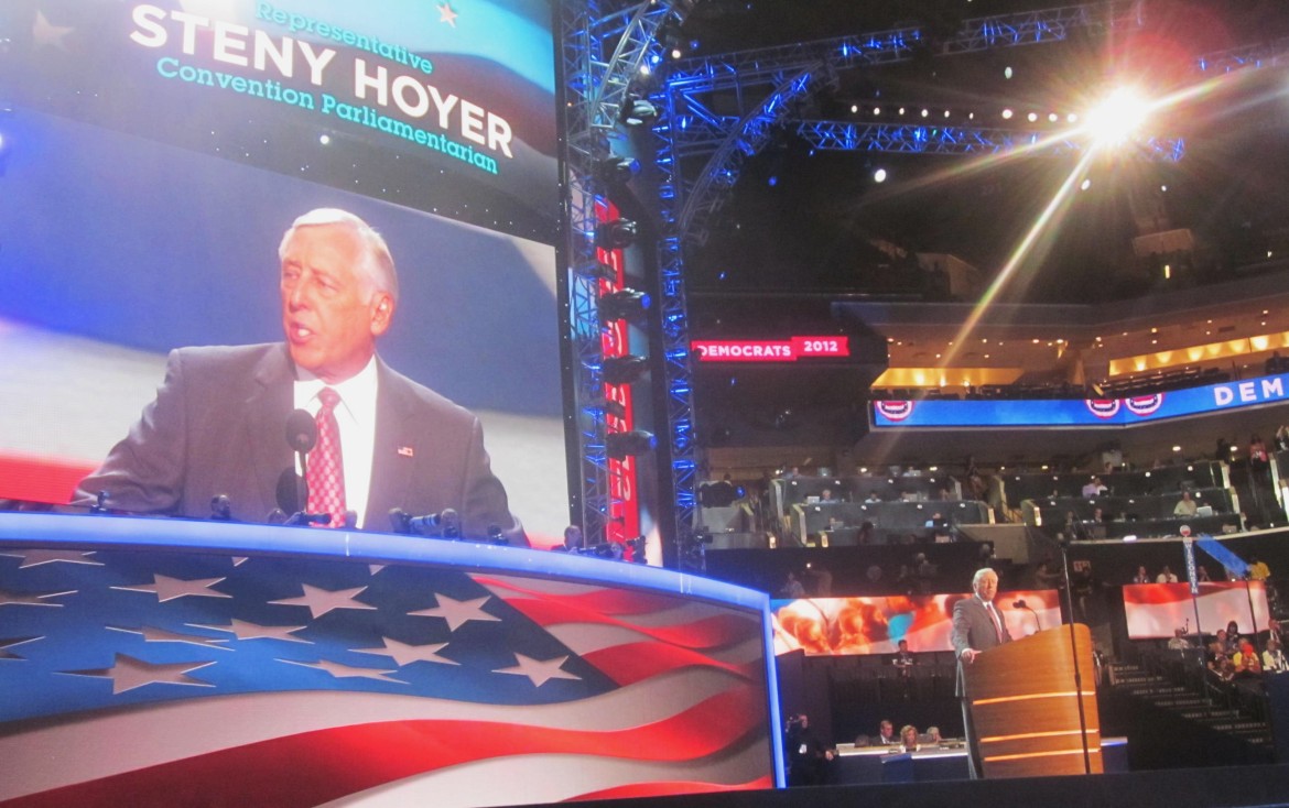 Rep. Steny Hoyer, the House Minority Whip from Maryland, is convention's parliamentarian.