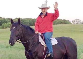 David Brinkley on a horse