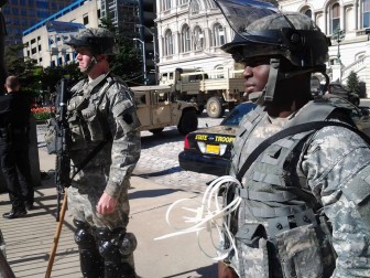 National guard at Baltimore City Hall