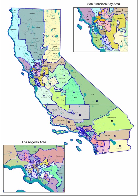 California congressional districts in 2001. 