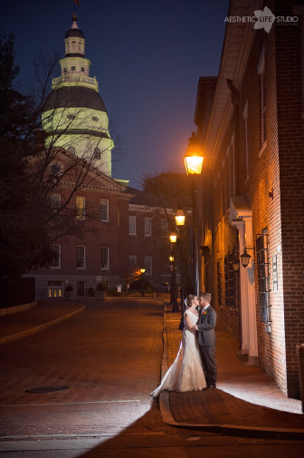 Rachel Lazarick-Ward and Kevin Ward at dusk on Nov. 14. Photo by Rodney Cool of Aesthetic Life Studio, alifestudio.com, 