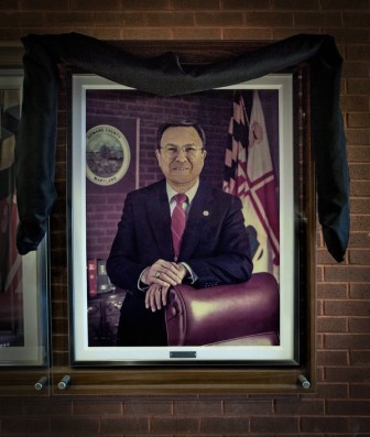 J. Hugh Nichols portrait in the Howard County office building.
