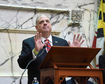 Hogan State of the State hands