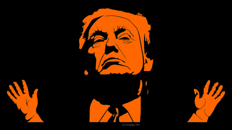 Trump by DonkeyHotey with Flickr Creative Commons License