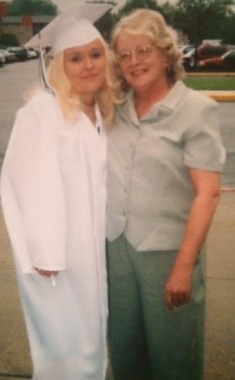 Heather Sinclair with her grandmother Nancy Porter at Sinclair's graduation in 2003 from Parkside High School in Salisbury, Maryland. 