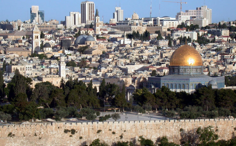 Jerusalem looking over the Old City with the Dome of the Rock in the right foreground. Photo by gnuckx with Flickr Creative Commons License. 