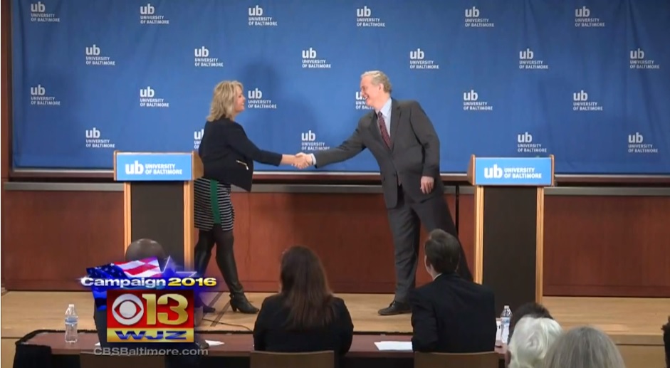 Szeliga, Van Hollen debate on TV for U.S. Senate seat; Green Party candidate ejected