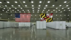 Maryland's field hospital at the Baltimore Convention Center is taking stable patients who are recovering from Covid-19. (Governor Larry Hogan/Twitter)