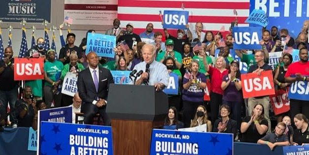 Biden rips into MAGA Republicans, rallies Maryland’s Democrats at Rockville event