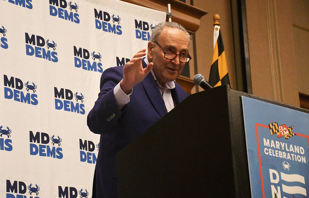 Schumer crashes Maryland delegation breakfast, touts Alsobrooks candidacy