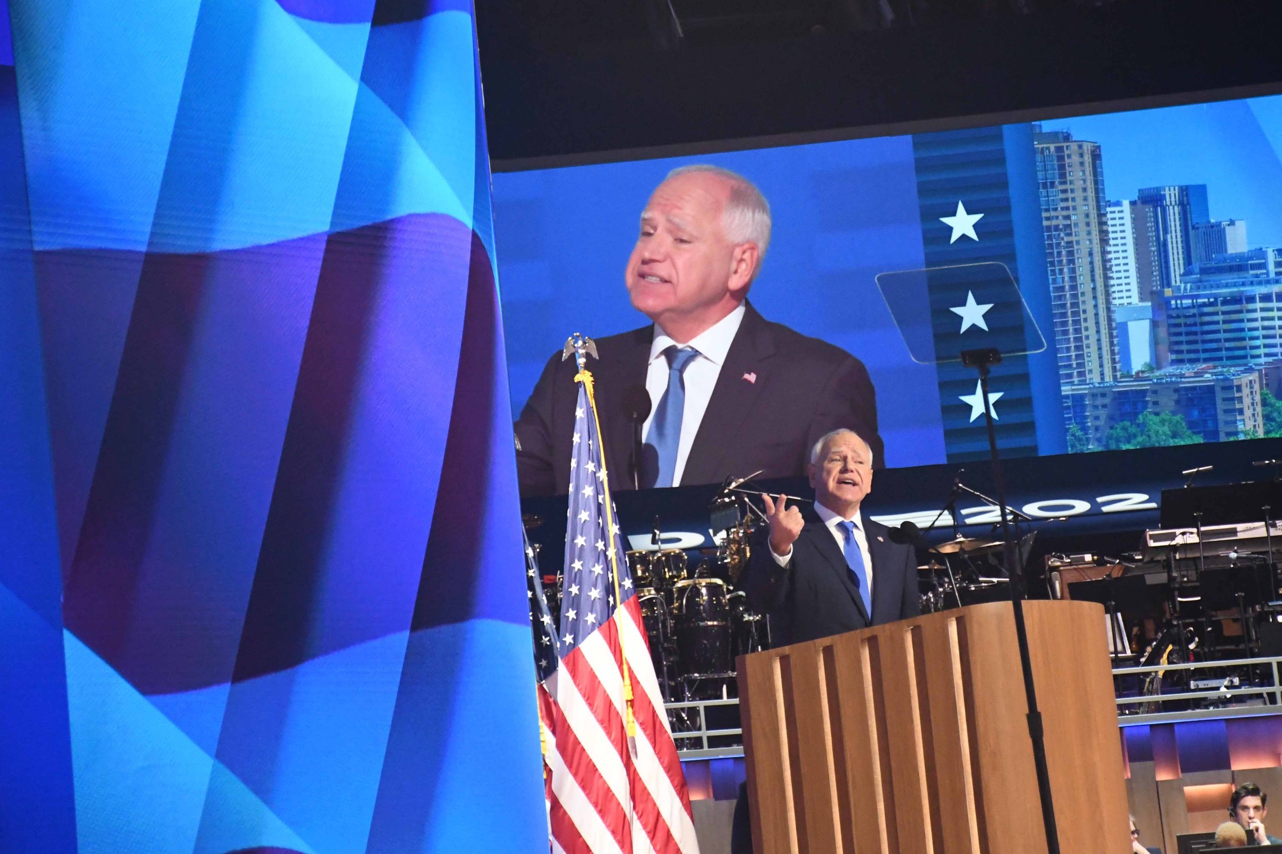 Walz officially accepts the nomination for vice president and tells Democrats that the election is about freedom