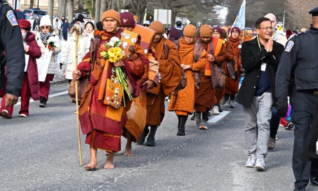 state roundup: monks ‘walk for peace’ to state capital; raskin visits ice facility;general assembly passes ban on ICE agreements